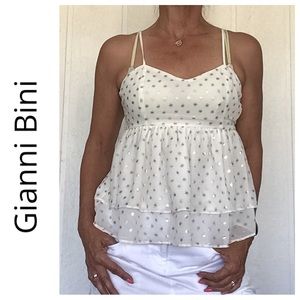 GIANNI BINI TIERED CAMISOLE TOP MEDIUM NWT